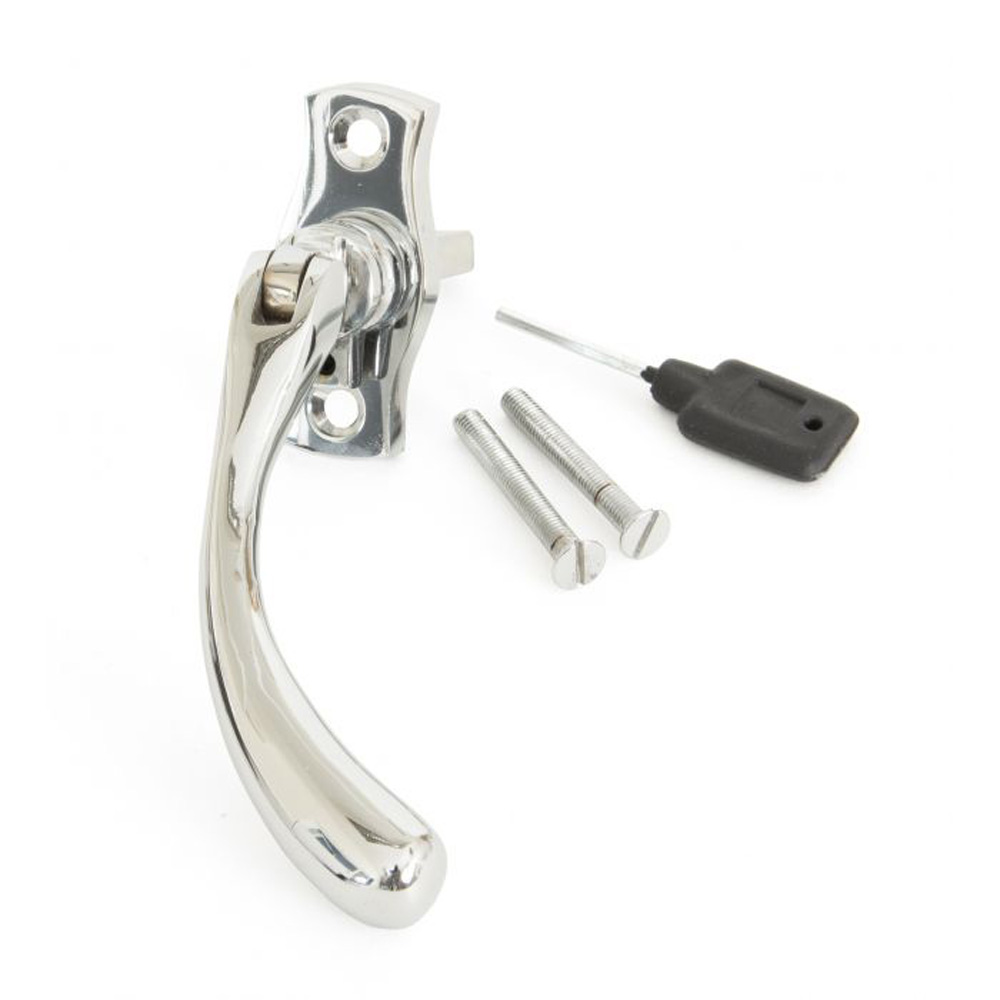 From the Anvil Peardrop Espag Window Handle - Polished Chrome (Right Hand)